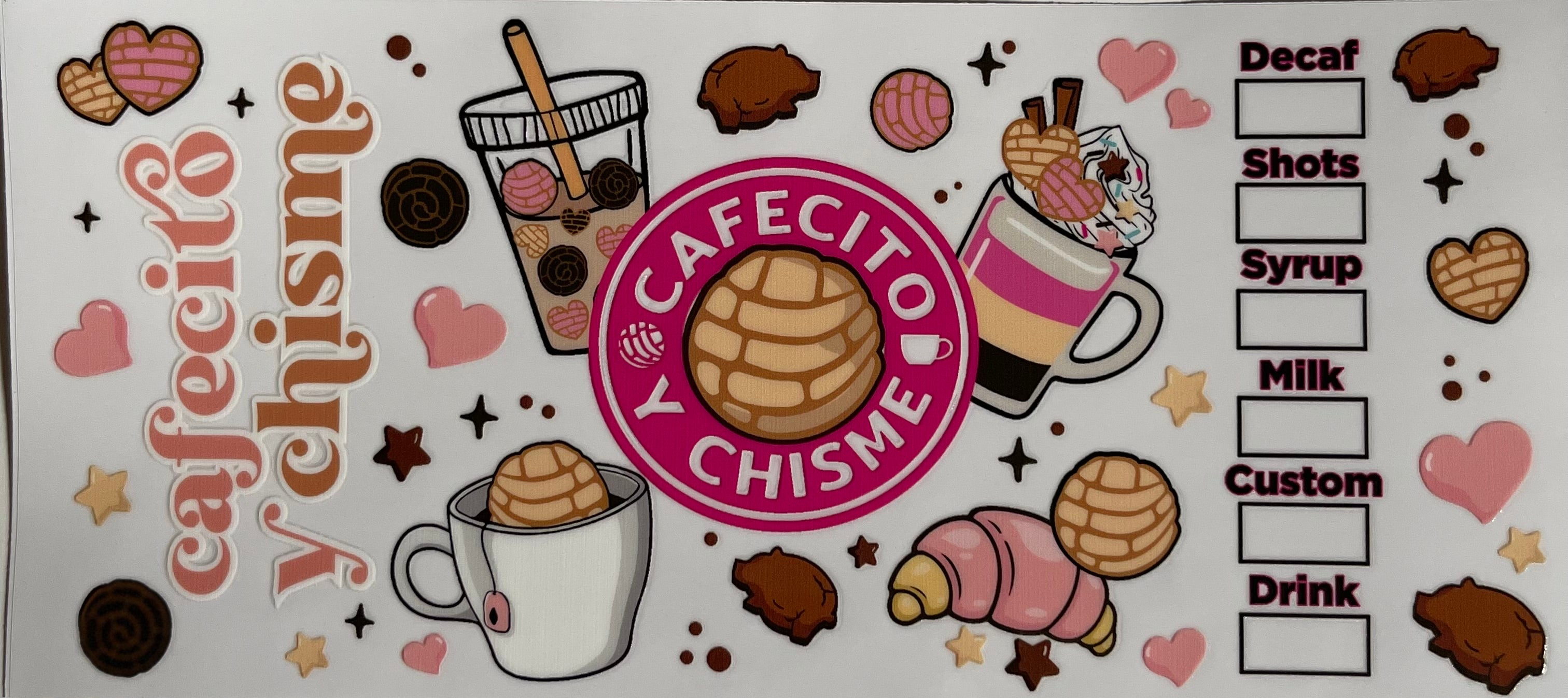 Cafecito Y Chisme with checkboxes