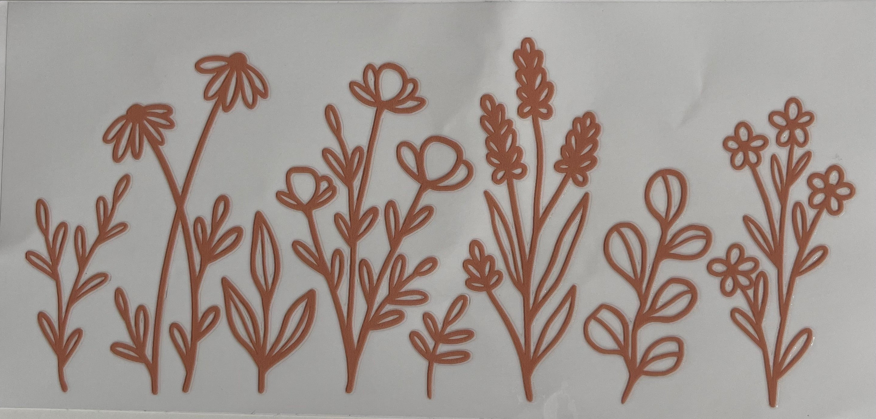 Pink Line Wildflowers