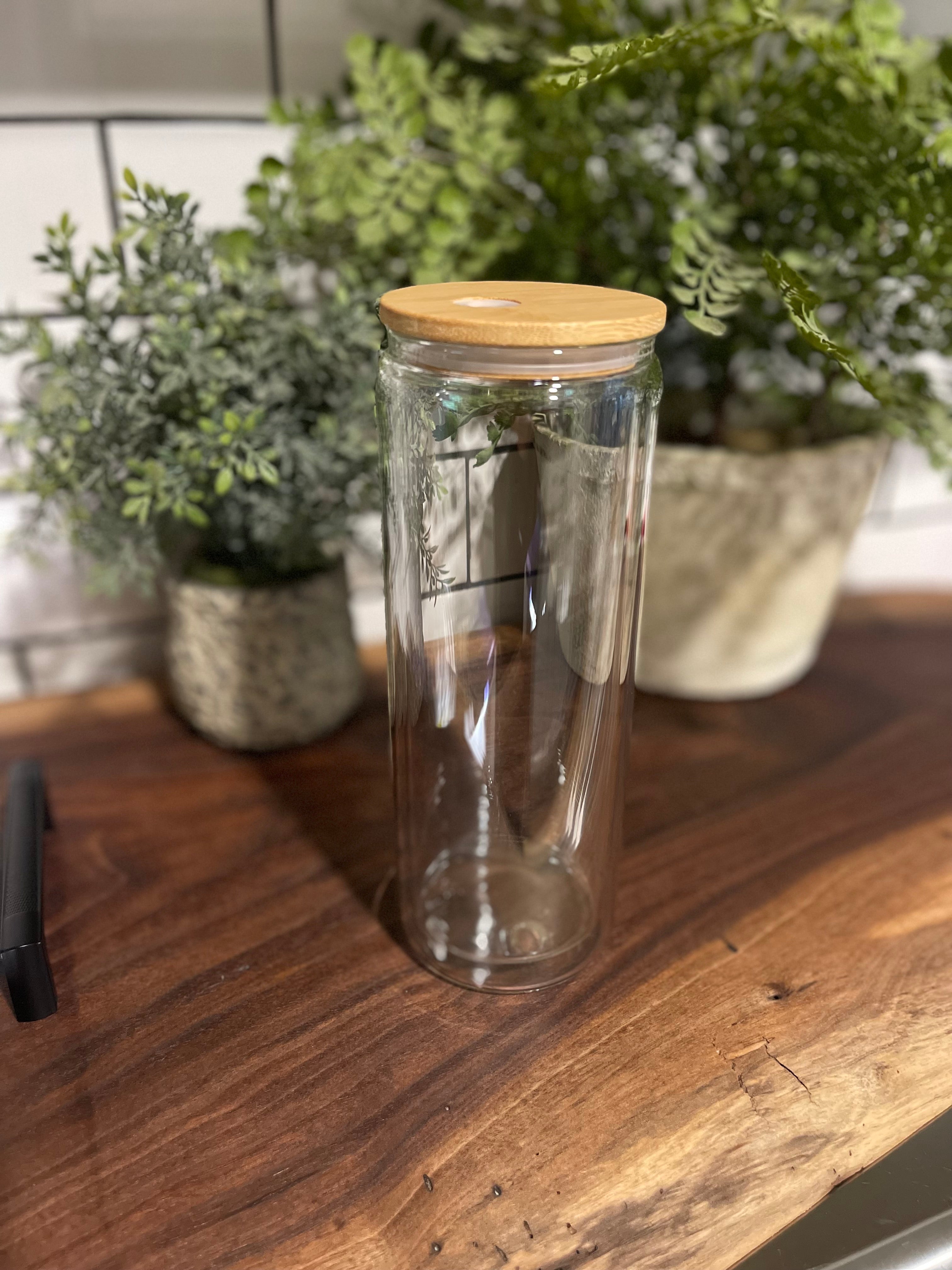 25oz Glass Snow Globe Cup