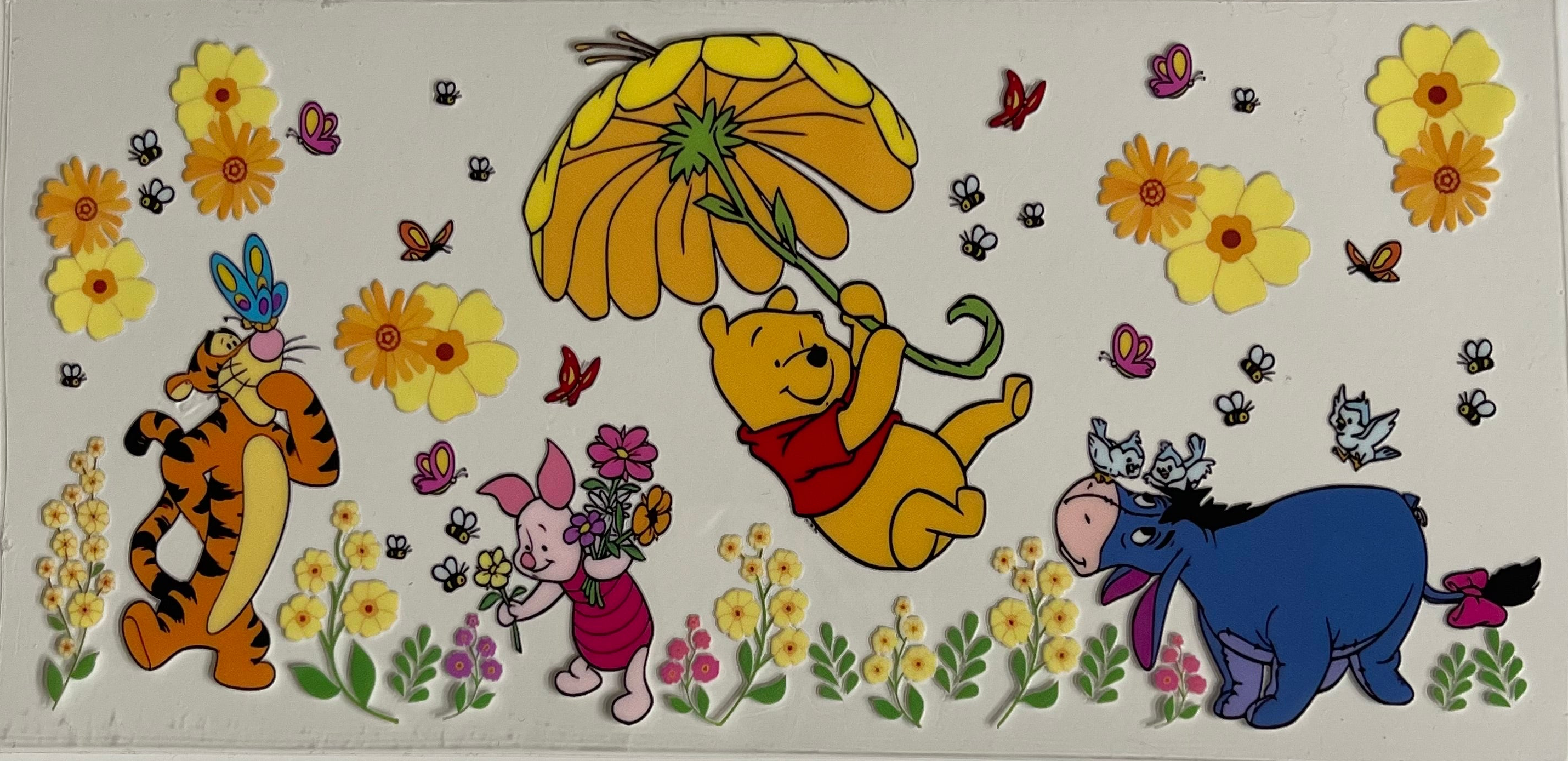Pooh with Flower Umbrella