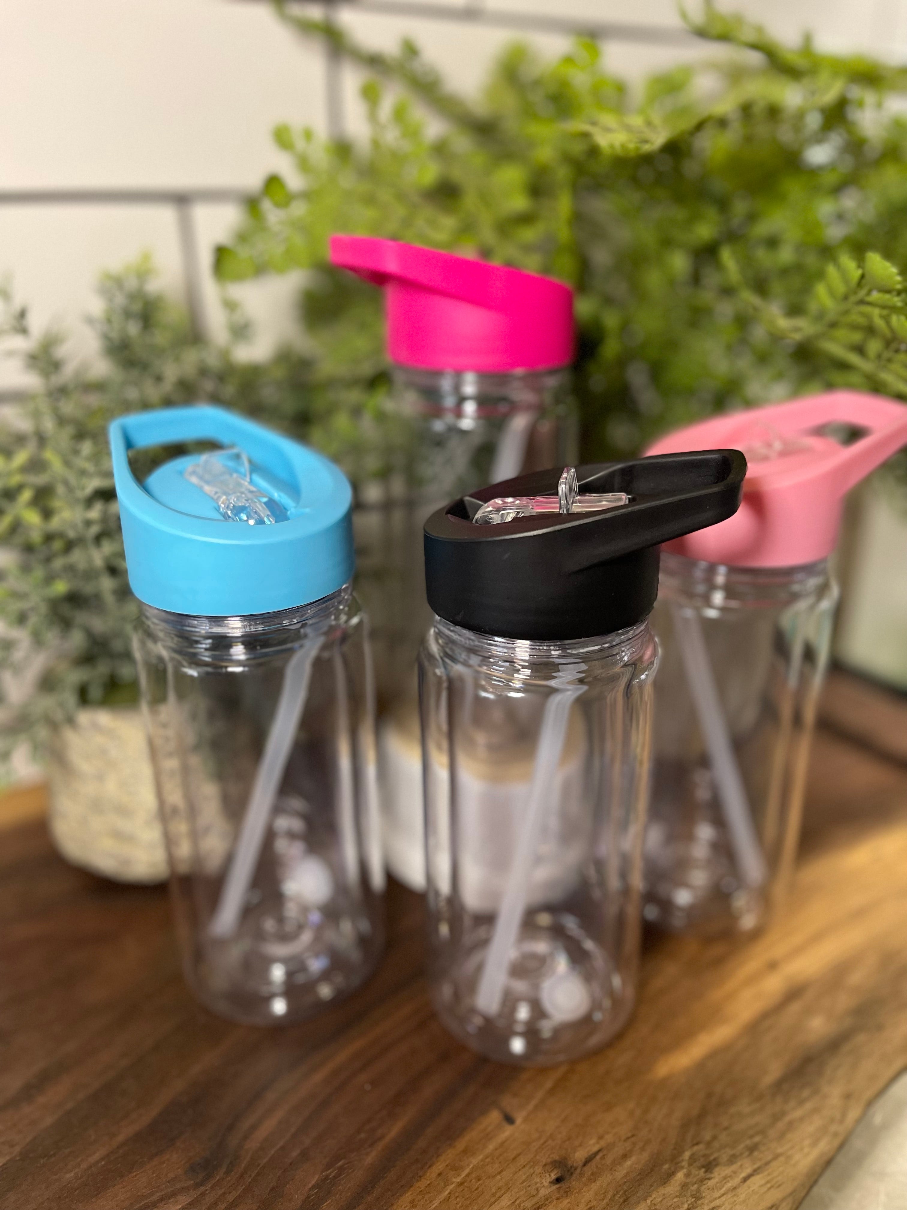 10oz Plastic Snowglobe Waterbottle