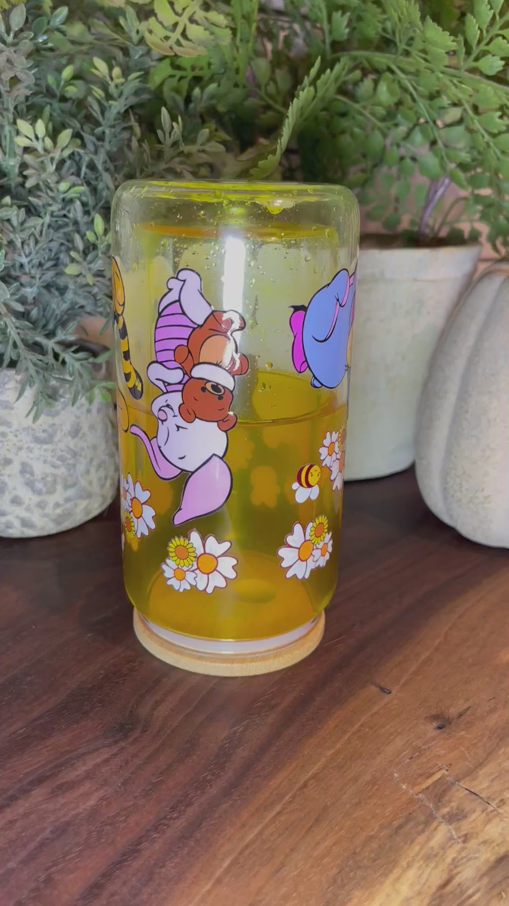 Premade Customized 16oz Glass Snow Globe Cup